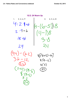 2.6 - Ratios Rates and Conversions.notebook
