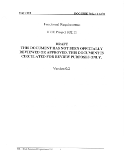 Functional Requirements IEEE Project 802.11 DRAFT THIS