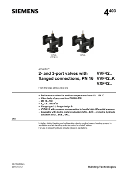 2- and 3-port valves with flanged connections, PN 16