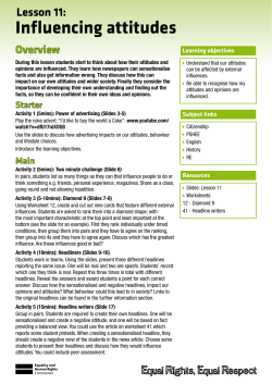 Influencing attitudes - Equality and Human Rights Commission