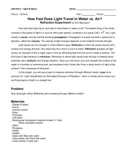 How Fast Does Light Travel in Water vs. Air?