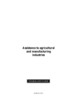 Assistance to Agricultural and Manufacturing Industries