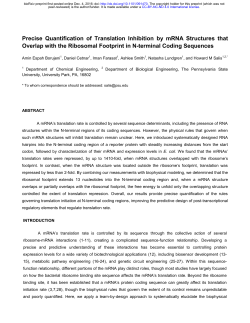 Precise Quantification of Translation Inhibition by mRNA