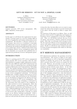 ict service management - Vrije universiteit Amsterdam