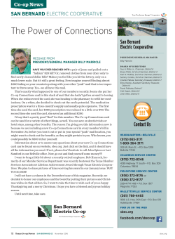 November 2016 Texas Co-op Magazine Articles