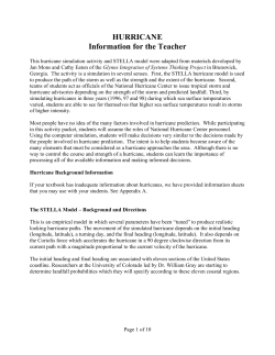 HURRICANE Information for the Teacher