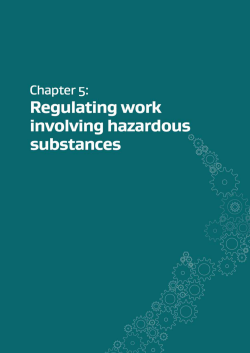 Chapter 5: Regulating work involving hazardous substances