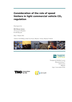 Consideration of the role of speed limiters in the light commercial