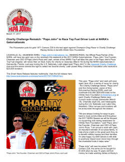 Charity Challenge Rematch: "Papa John"