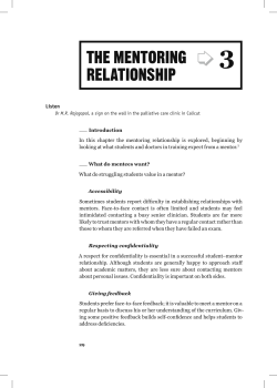 The menToring relaTionship