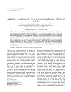 Applications of complementarity plot in error detection and structure