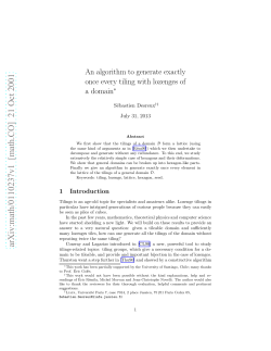 arXiv:math/0110237v1 [math.CO] 21 Oct 2001