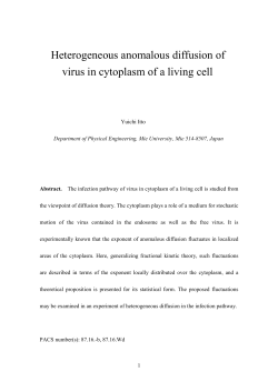 Heterogeneous anomalous diffusion of virus in cytoplasm of a living