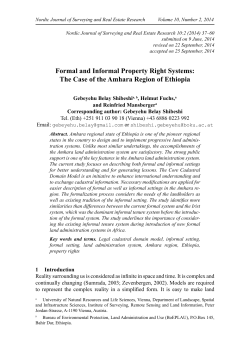 Formal and Informal Property Right Systems: The Case of the