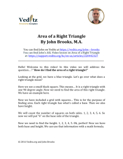 Area of a Right Triangle - Veditz | FAQ and Support