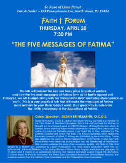the five messages of fatima - Archdiocese of Philadelphia