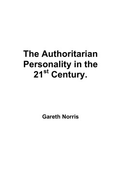 The Authoritarian Personality in the 21st century