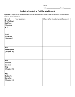 Analyzing Symbols in To Kill a Mockingbird