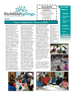 Fall 2011 - Richfield Springs Community Center