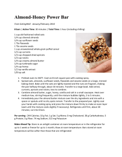 Almond-Honey Power Bar