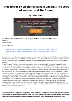 Perspectives on Liberation in Kate Chopin`s The