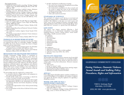 Dating Violence, Domestic Violence, Sexual Assault and Stalking