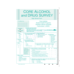 CORE ALCOHOL and DRUG SURVEY