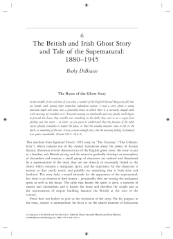 The British and Irish Ghost Story and Tale of the