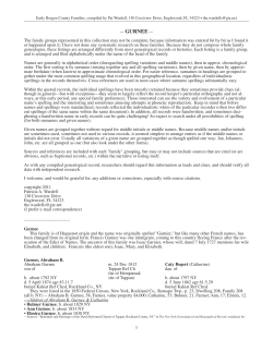 gurnee - Genealogical Society of Bergen County