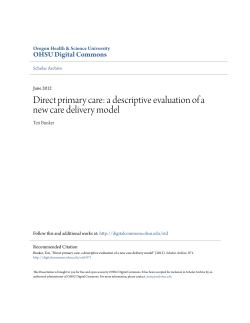 Direct primary care - OHSU Digital Commons