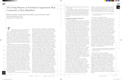 The Voting Patterns of Freshmen Congressmen