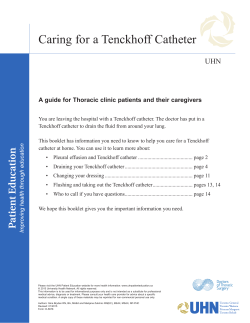 Caring for a Tenckhoff Catheter