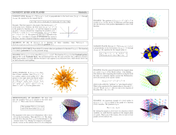 TANGENT LINES AND PLANES Maths21a