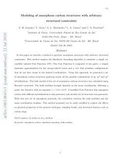 Modeling of amorphous carbon structures with arbitrary structural