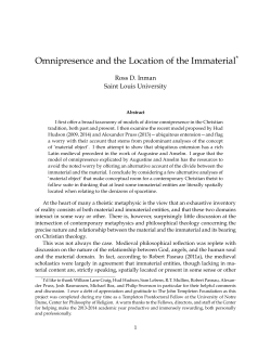 Omnipresence and the Location of the Immaterial