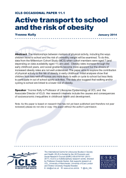 Active transport to school and the risk of obesity