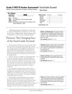 Pioneers: The Changing Face of the Food Guide Pyramid