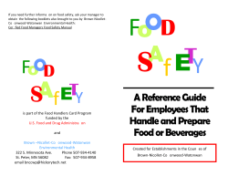 Food Safety Booklet