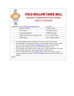 Holiday Pumpkin Butter Cr&egrave;me Sauce Lasagna