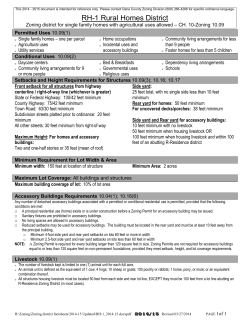 RH-1 Rural Homes District