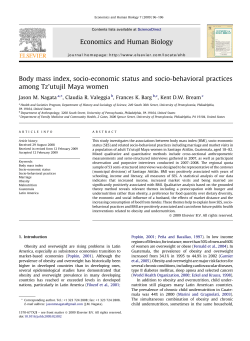 Body mass index, socio-economic status and socio