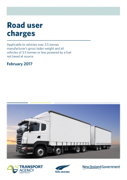 Road user charges