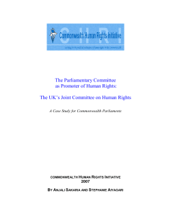 The UK`s Joint Committee on Human Rights