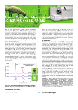 LC-ICP-MS and LC-ES-MS - University of Aberdeen