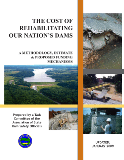 The Cost of Rehabilitating Our Nation`s Dams. A Methodology