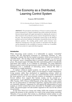 The Economy as a Distributed, Learning Control System