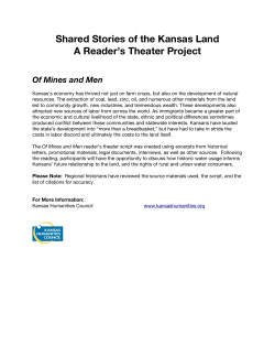 Shared Stories of the Kansas Land A Reader`s Theater Project
