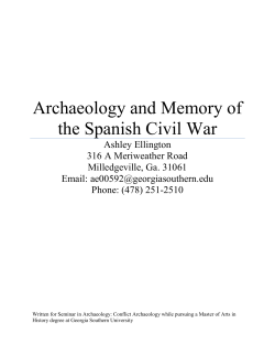 Archaeology and Memory of the Spanish Civil War