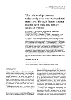 The relationship between waist-to-hip ratio and occupational status