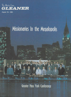 Missionaries In the Megalopolis GLEANER